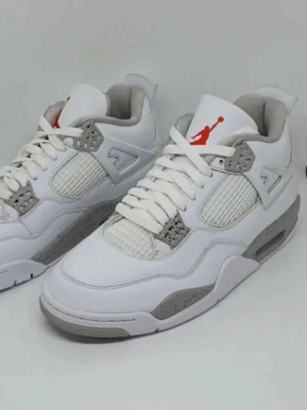 New Jordan Air Jordan 4 Retro WhiteFire Red Tech Grey Black